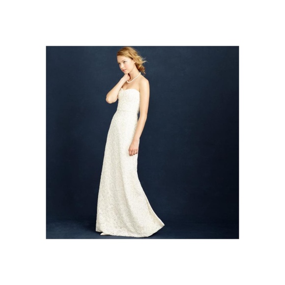 NWT Crew Lina Beaded Strapless Wedding Dress